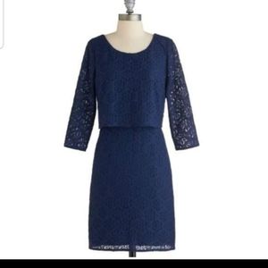 Navy Floral Lace Modcloth Dress
